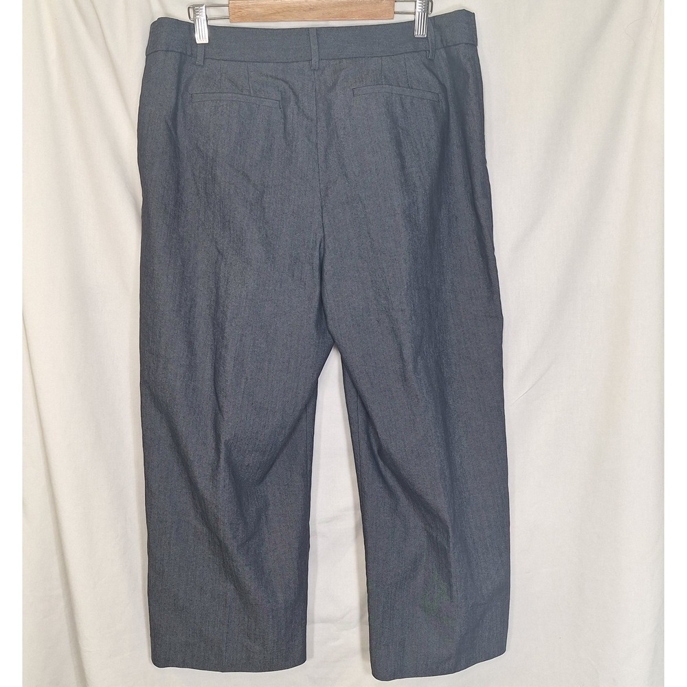TALBOTS Straight Leg Crop Trouser Pants Jeans in Dark Denim Blue WOMEN'S 16